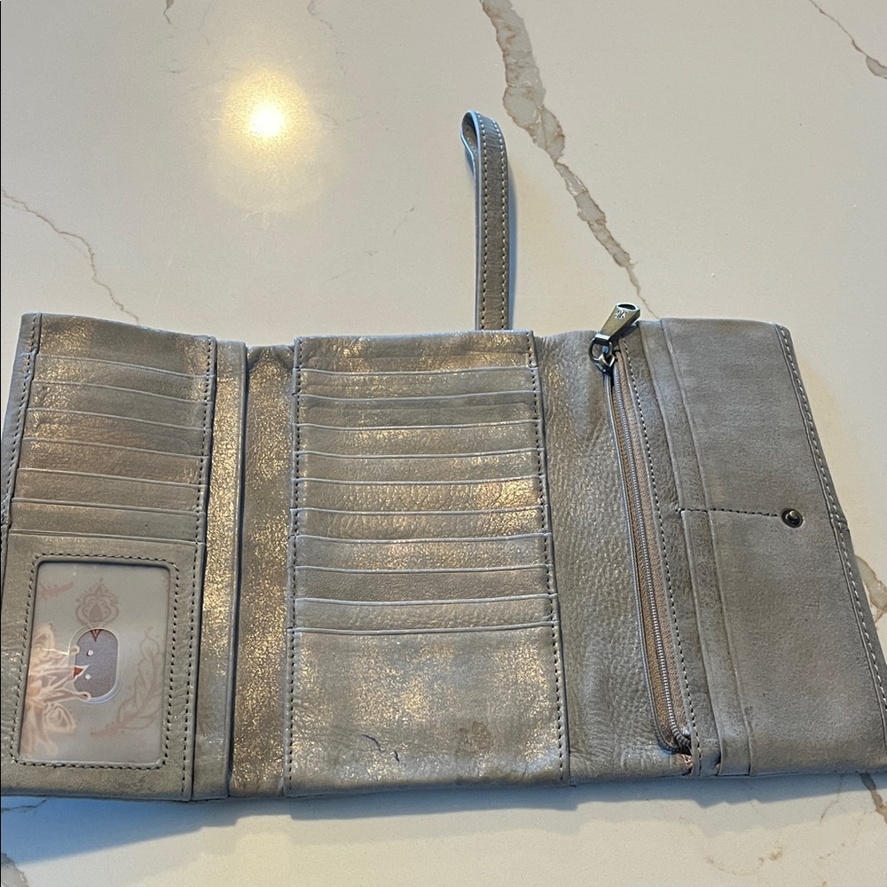 HOBO Metallic Silver Card Holder